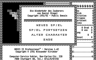 Wiederkehr des Zauberers (Die) atari screenshot